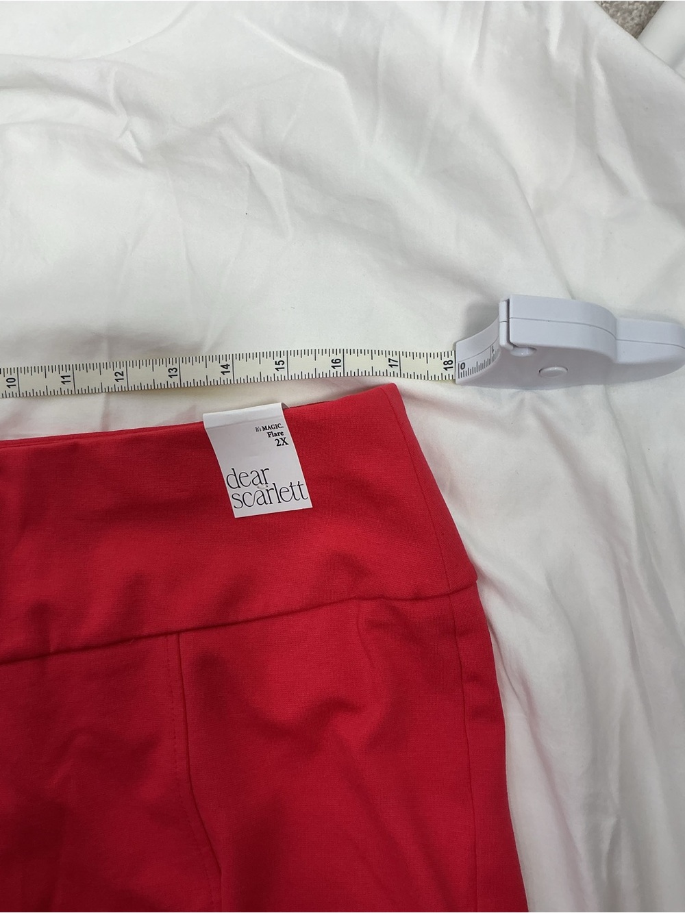 Dear Scarlett Flared Pants - Coral Red - Picture 11 of 12